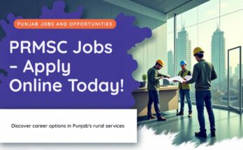Punjab Rural Municipal Services Company Jobs 2025 – Apply online for PRMSC careers in engineering, finance, administration, and development.